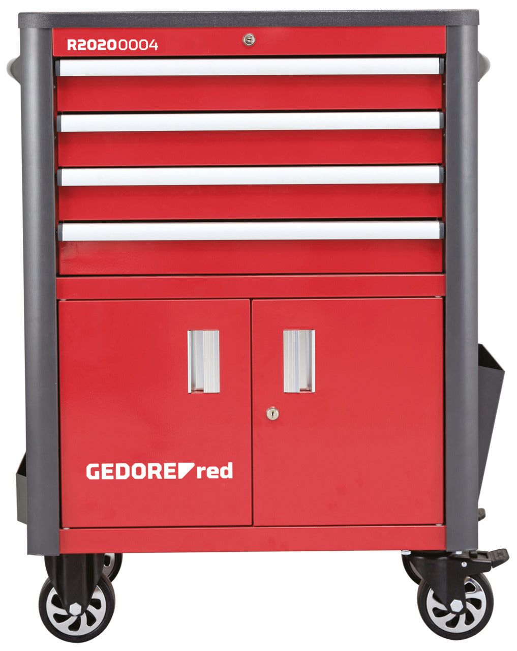 Chariot d'atelier GEDORE rouge R20200004 - WINGMAN, à 4 tiroirs, 1034 x 724 x 470 mm