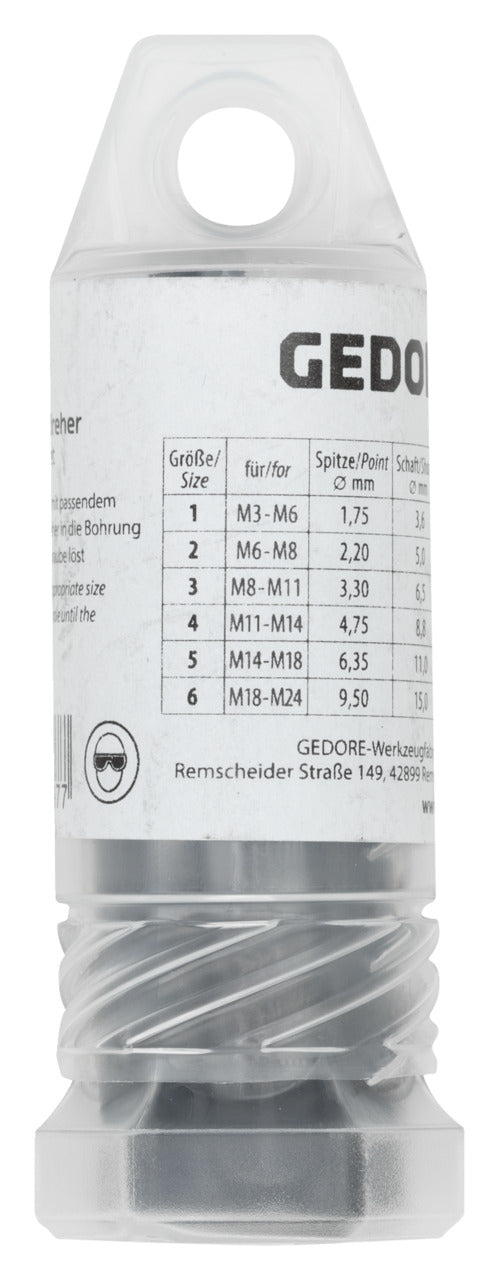 GEDORE 8551-66 - Assortiment d'extracteurs de vis