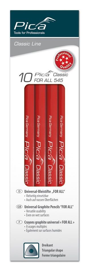 Pica 545/24 - 10 - Caja con 10 lápices universal de 23 cm - Ferrotecnia