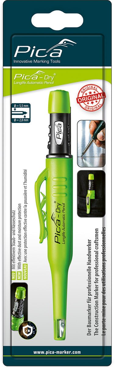 Pica Marcador automático con mina de grafito intercambiable Pica Dry - Ferrotecnia
