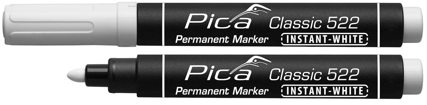 Pica Marcador blanco permanente con punta gruesa Classic 522 Instant White - Ferrotecnia