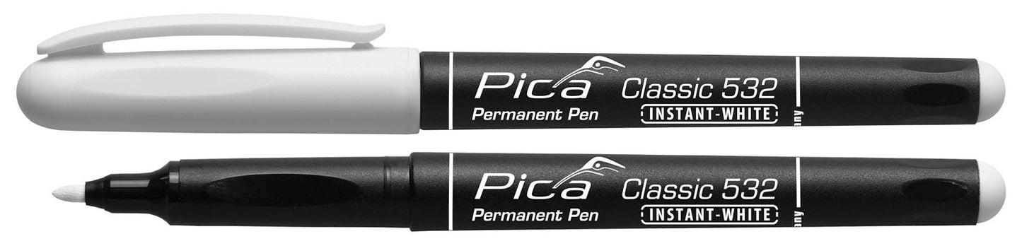 Pica Marcador blanco permanente con punta media Classic 532 Instant White - Ferrotecnia