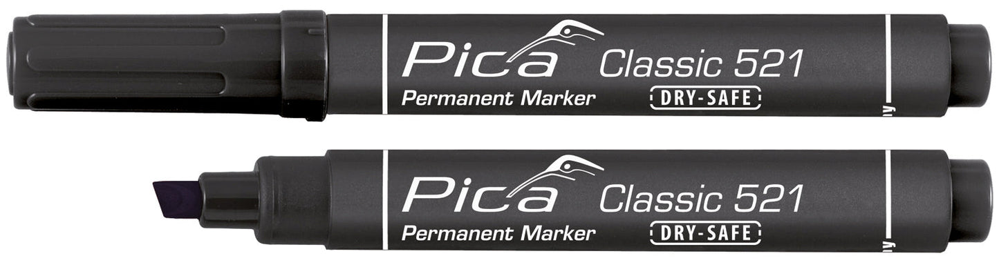 Pica Marcador permanente con punta tipo cincel Classic 521 - Ferrotecnia