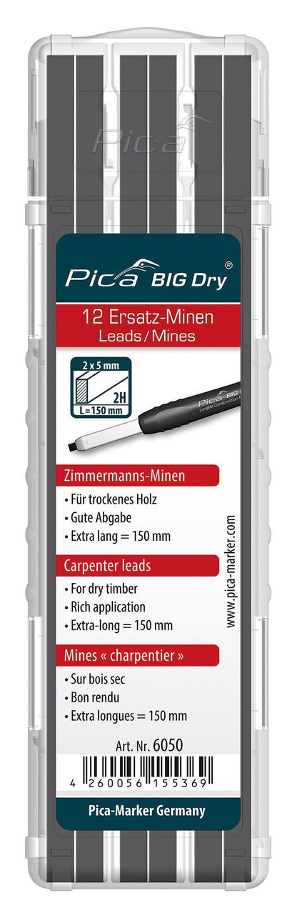 Pica Minas carpintero 2H para portaminas BIG Dry - Ferrotecnia