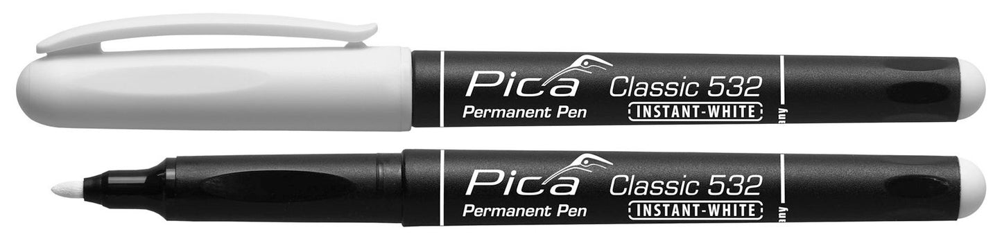 Pica Marcador blanco permanente con punta media Classic 532 Instant White