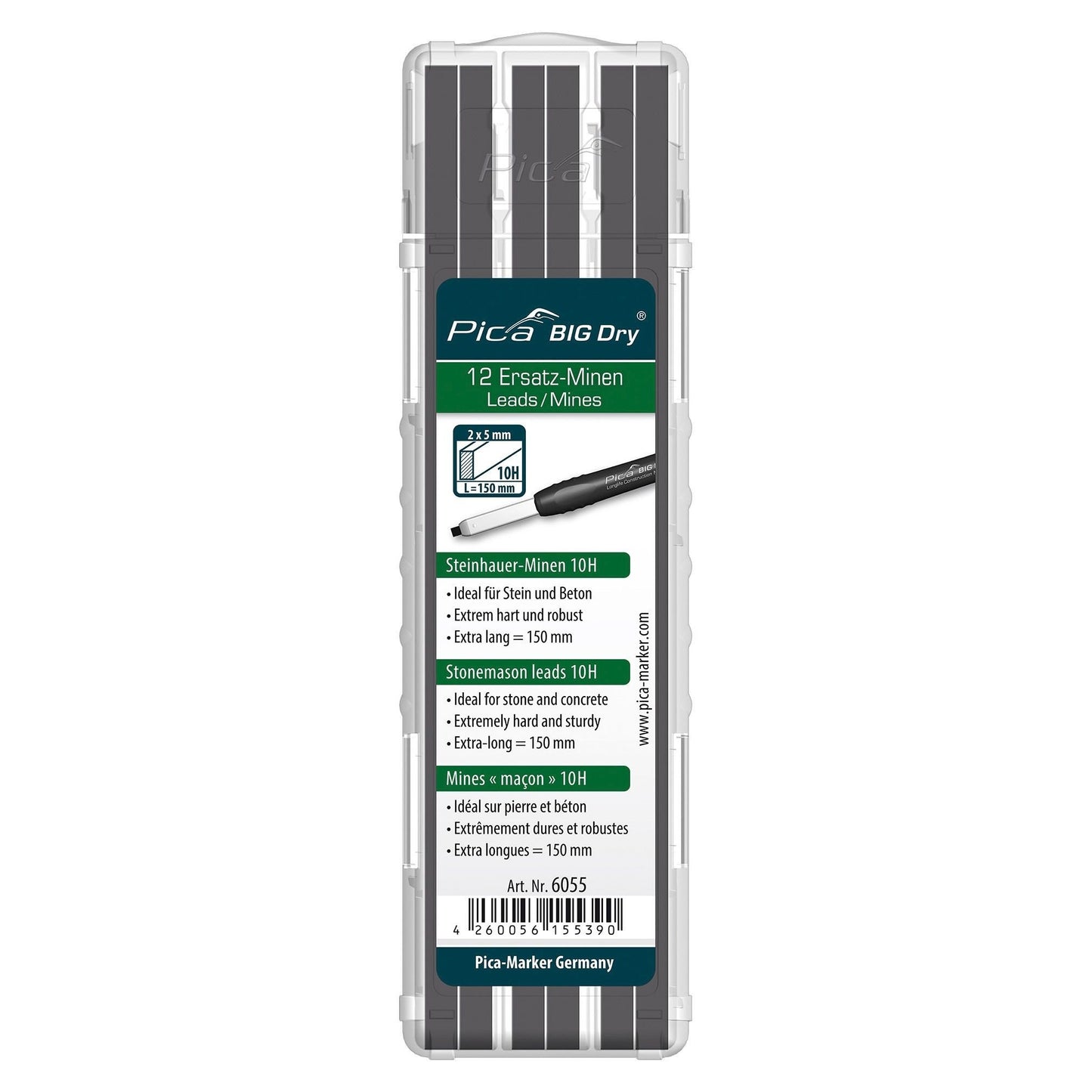 10H Mason's Lead Pencil for BIG Dry Mechanical Pencils 