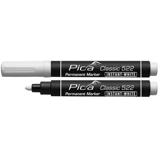 Pica Classic 522 Instant White Broad Tip Permanent White Marker 