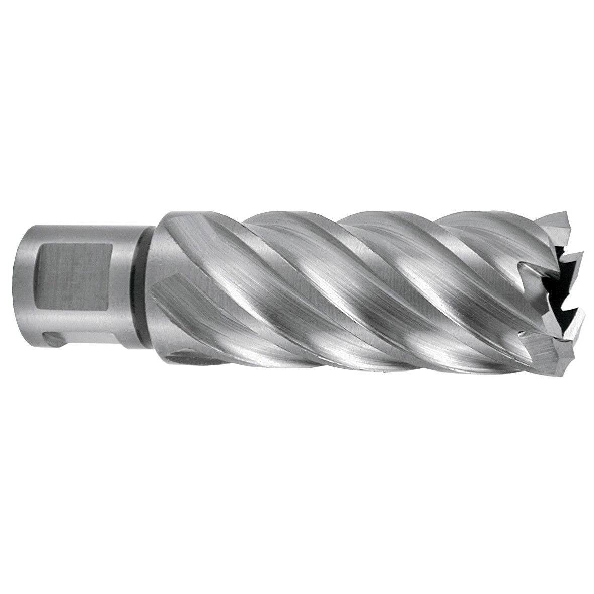 Foret à carotter Ruko HSSE-Co 5 avec queue Weldon (3/4"), rectifiée CBN, profondeur de coupe 55 mm 
