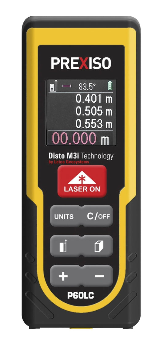 Prexiso 8250374 - Medidor láser de hasta 60 m con pantalla LCD retroiluminada en color P60LC - Ferrotecnia