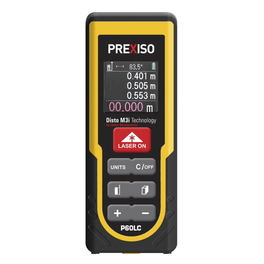 Prexiso 8250374 - Laser Measure up to 60 m with Backlit Color LCD Display P60LC