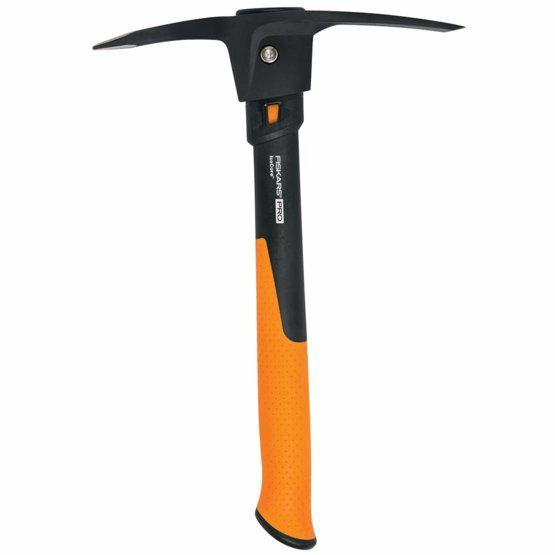 Fiskars Pro Pico de excavación IsoCore S, Para trabajos en suelos duros y pedregosos, 36 cm, 1,2 kg, Negro/Naranja, 1062937