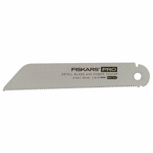 FISKARS - Original Fiskars Pro Hoja de recambio para la sierra de tracción plegable PowerTooth (1062932), Longitud de la hoja de sierra: 15 cm, 19 TPI, 1062942