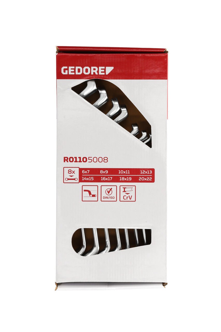 R01105008 - Juego de 8 llaves estrella acodadas, 6 - 22 mm - Ferrotecnia