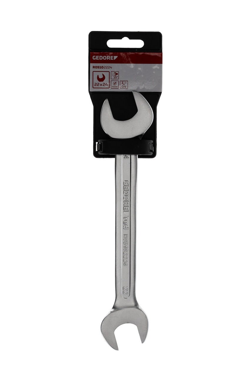 R05102224 - Llave fija de doble boca abierta 22x24 mm L=250 mm - Ferrotecnia