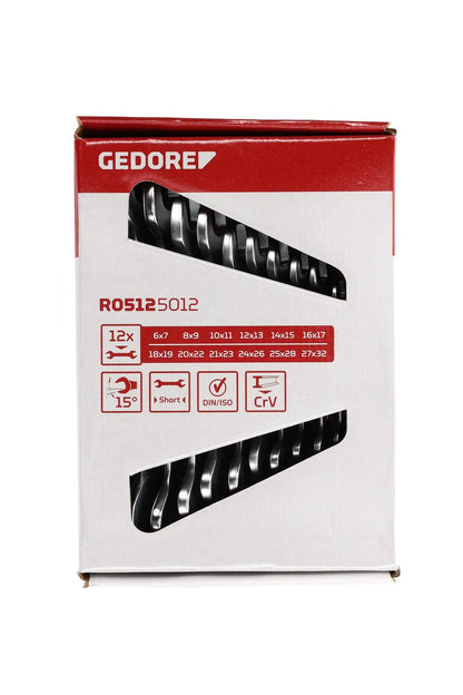 R05125012 - Juego de 12 llaves fijas, modelo corto, 6 - 32 mm - Ferrotecnia