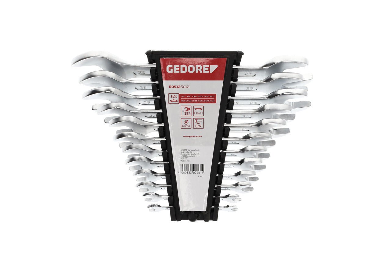 R05125012 - Juego de 12 llaves fijas, modelo corto, 6 - 32 mm - Ferrotecnia