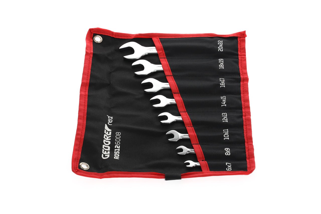 R05126008 - Juego de 8 llaves fijas, modelo corto, 6 - 22 mm - Ferrotecnia