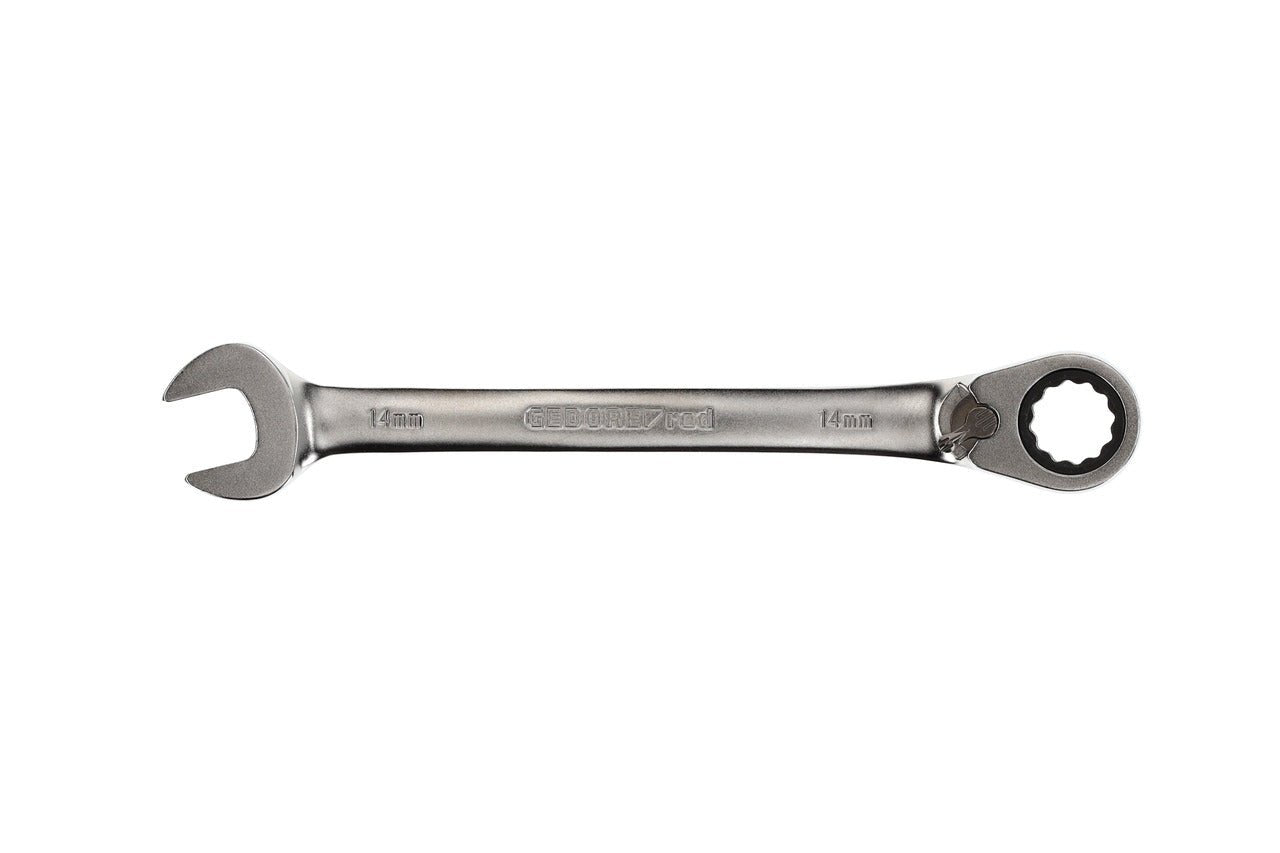 R07200140 - Llave combinada de carraca con palanca de cambio, 14 mm L=190 mm - Ferrotecnia