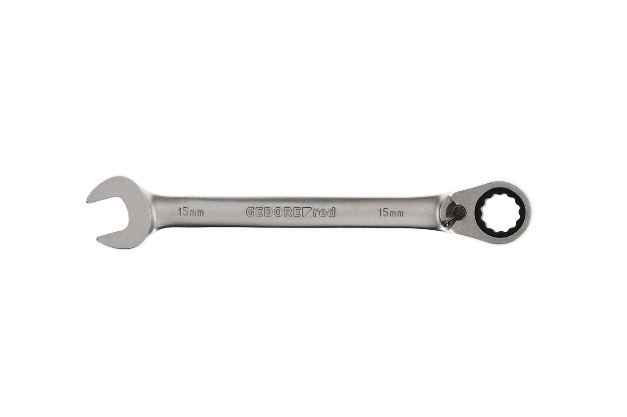 R07200150 - Llave combinada de carraca con palanca de cambio, 15 mm L=198 mm - Ferrotecnia