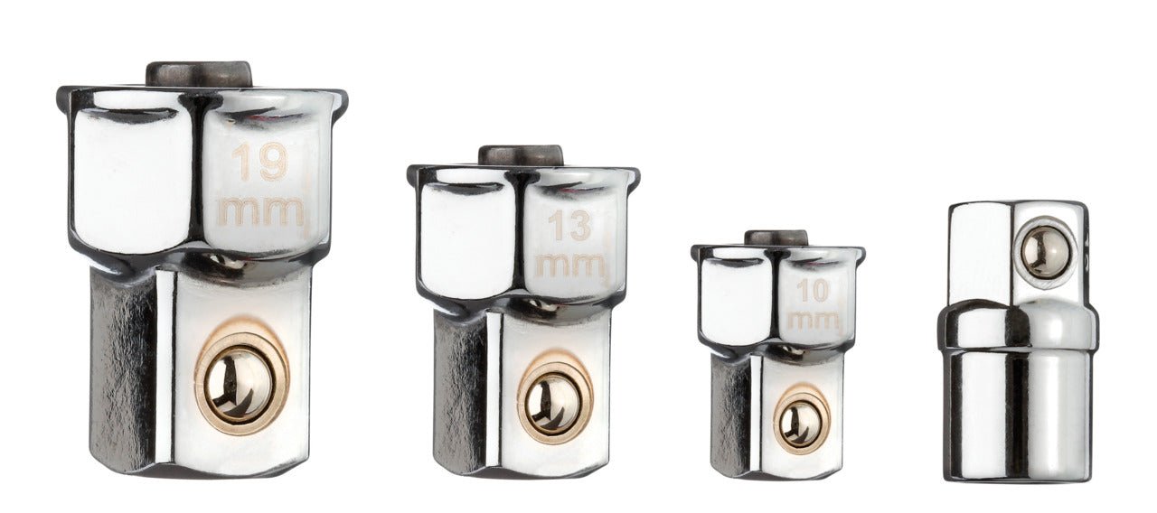 R07203016 - Juego de 12 llaves combinadas de carraca con 4 adaptadores para puntas y vasos - Ferrotecnia
