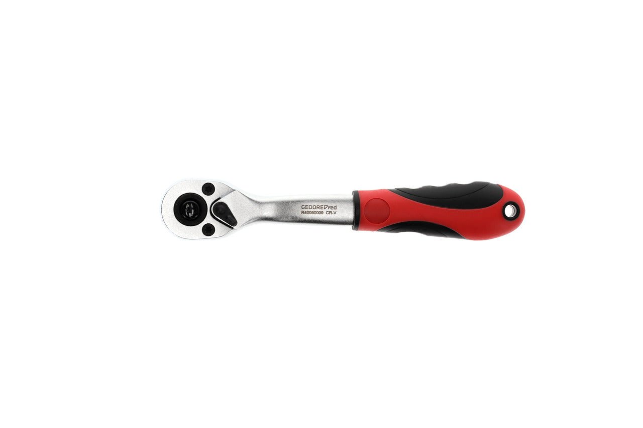 R40050009 - Carraca reversible de 2 componentes 1/4", acodada, ángulo de retorno 5° - Ferrotecnia