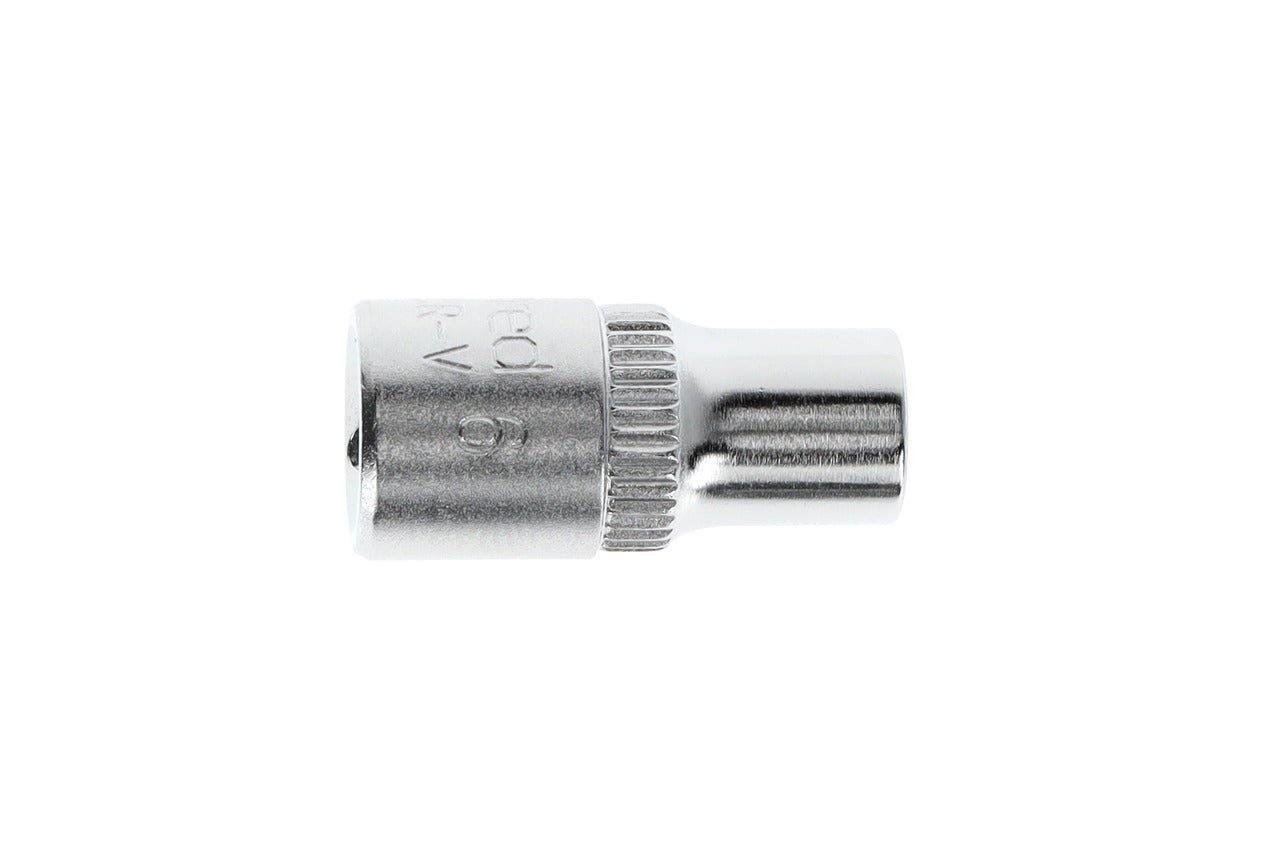 R41000603 - Vaso 1/4", hexagonal, 6 mm L=25 mm - Ferrotecnia