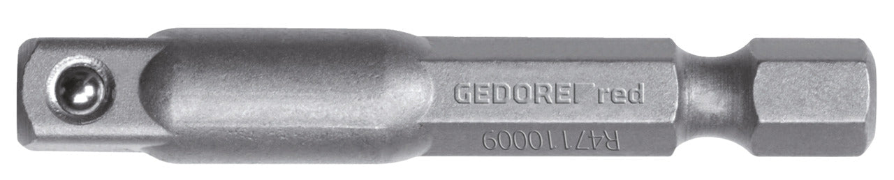 R47110009 - Adaptador de accionamiento 1/4" cuadrado x 1/4" hexagonal L=50 mm - Ferrotecnia