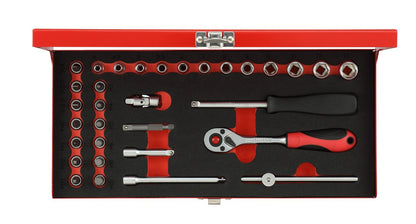 R49004033 - Juego de llaves de vaso 1/4", 4 - 13 mm, 33 piezas - Ferrotecnia