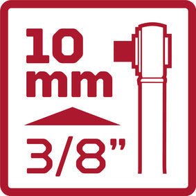 R50000027 - Carraca reversible de 2 componentes 3/8", L=180 mm, ángulo de retorno 5° - Ferrotecnia