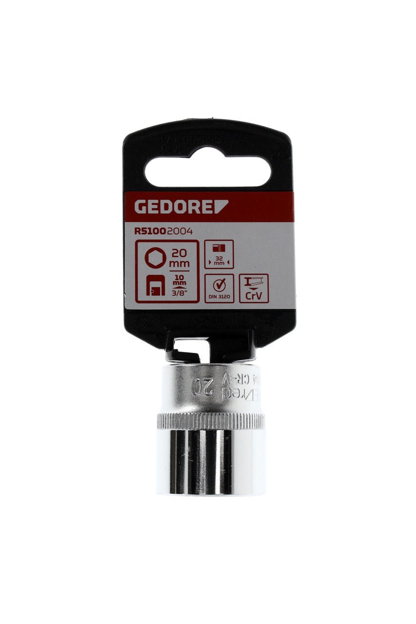 R51002004 - Vaso 3/8", hexagonal, 20 mm L=32 mm - Ferrotecnia