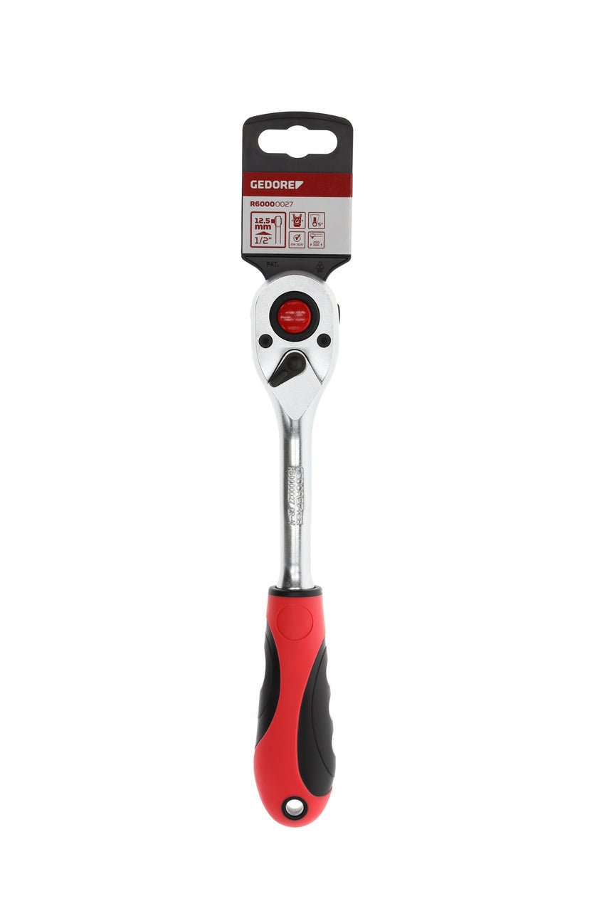 R60000027 - Carraca reversible de 1/2" con mango de 2 componentes - Ferrotecnia