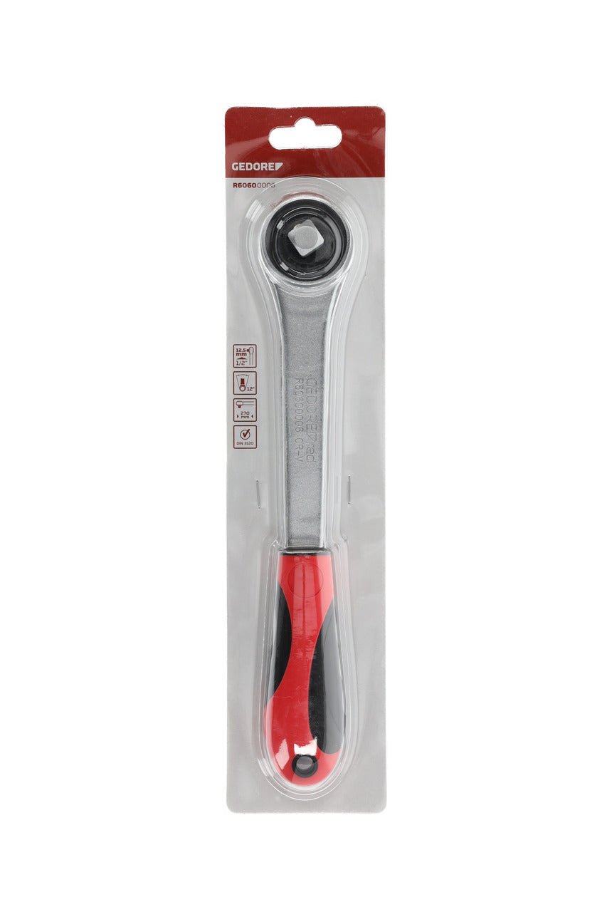R60600006 - Carraca de cuadradillo pasante de 1/2" - Ferrotecnia