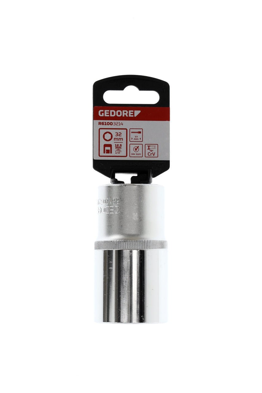 R61003214 - Vaso 1/2", hexagonal, 32 mm L=77 mm - Ferrotecnia