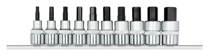 R62558110 - Vasos destornilladores 1/2" con carril, 10 piezas - Ferrotecnia