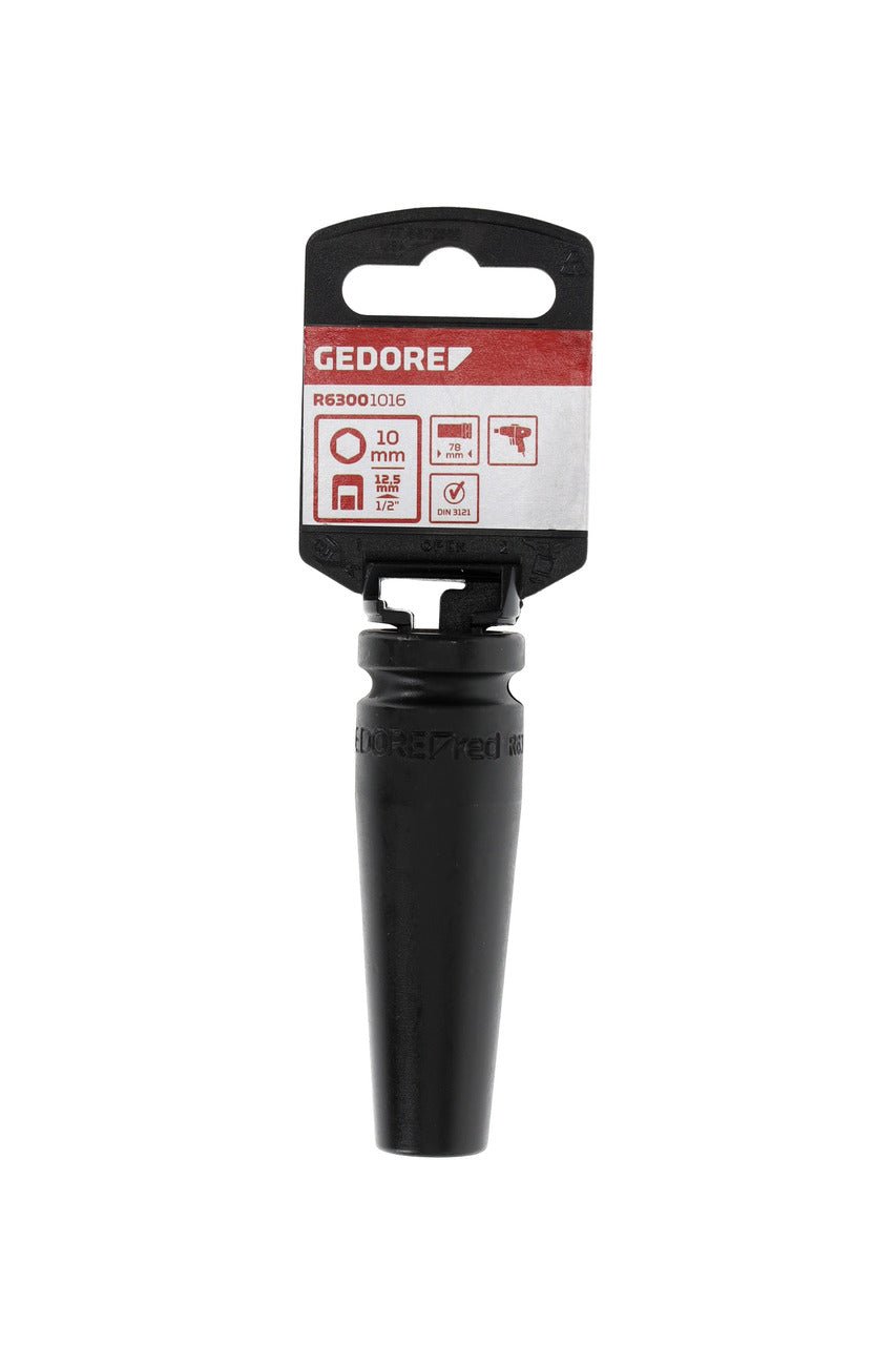 R63001016 - Vaso de impacto 1/2", hexagonal, 10 mm L=85 mm - Ferrotecnia