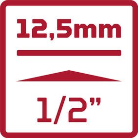 R63001316 - Vaso de impacto 1/2", hexagonal, 13 mm L=85 mm - Ferrotecnia