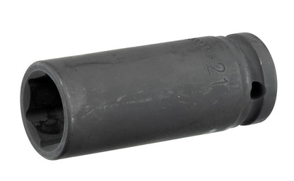 R63002116 - Vaso de impacto 1/2", hexagonal, 21 mm L=85 mm - Ferrotecnia