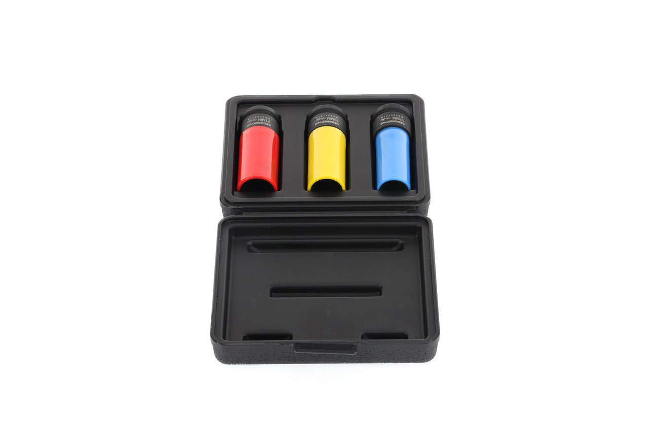 R63043003 - Juego de vasos de impacto 1/2" para llantas, 3 piezas - Ferrotecnia