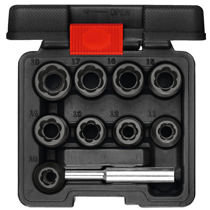 R68003010 - Extractor de ranura helicoidal 1/2", 10 - 19 mm, 10 piezas - Ferrotecnia