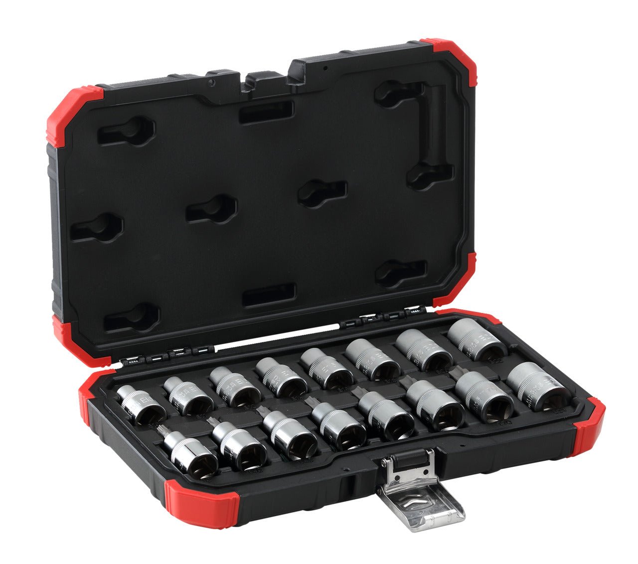 R68003016 - Juego de llaves de vaso 1/2" TX E10 - 24 T30 - 70, 16 piezas - Ferrotecnia