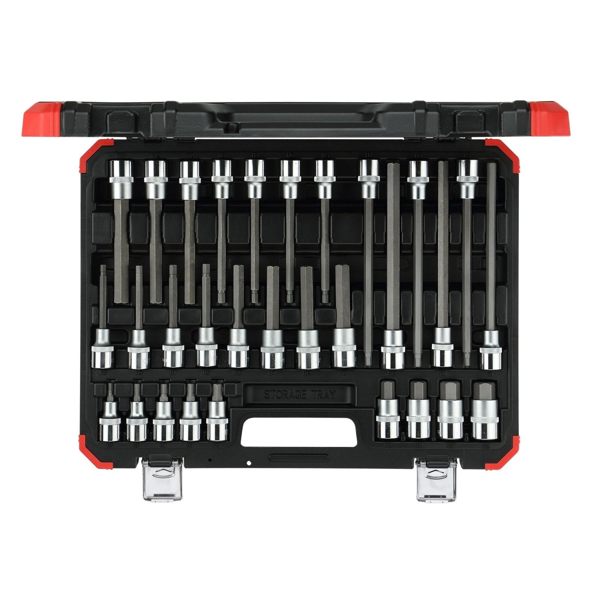 R68003030 - Juego de vasos destornilladores hexagonales de 1/2", 30 piezas - Ferrotecnia