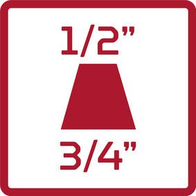 R77600010 - Pieza reductora de impacto 3/4" - 1/2" L=55 mm - Ferrotecnia
