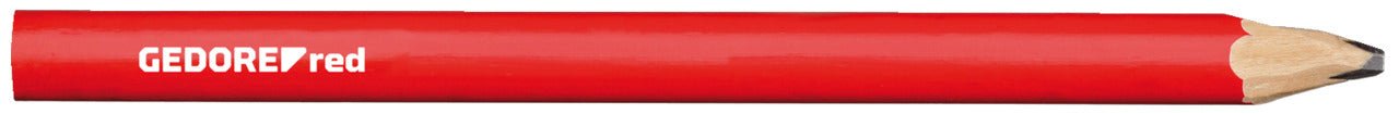 R90950012 - Lápiz de carpintero, L=175 mm, ovalado, rojo, 12 piezas - Ferrotecnia