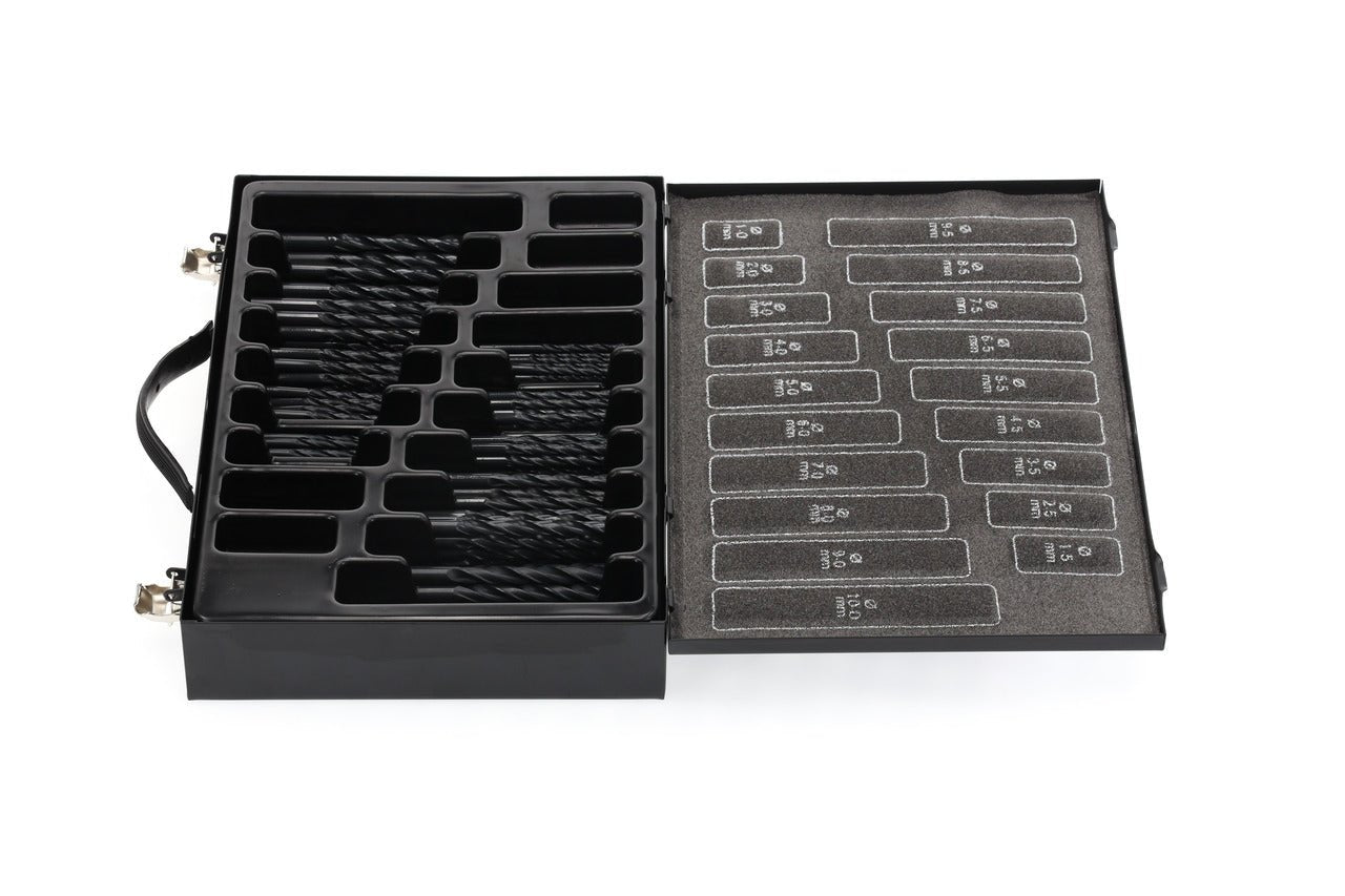 R93500170 - Juego de brocas helicoidales Ø 1 - 10 mm 0,5 mm incremento, 170 piezas - Ferrotecnia