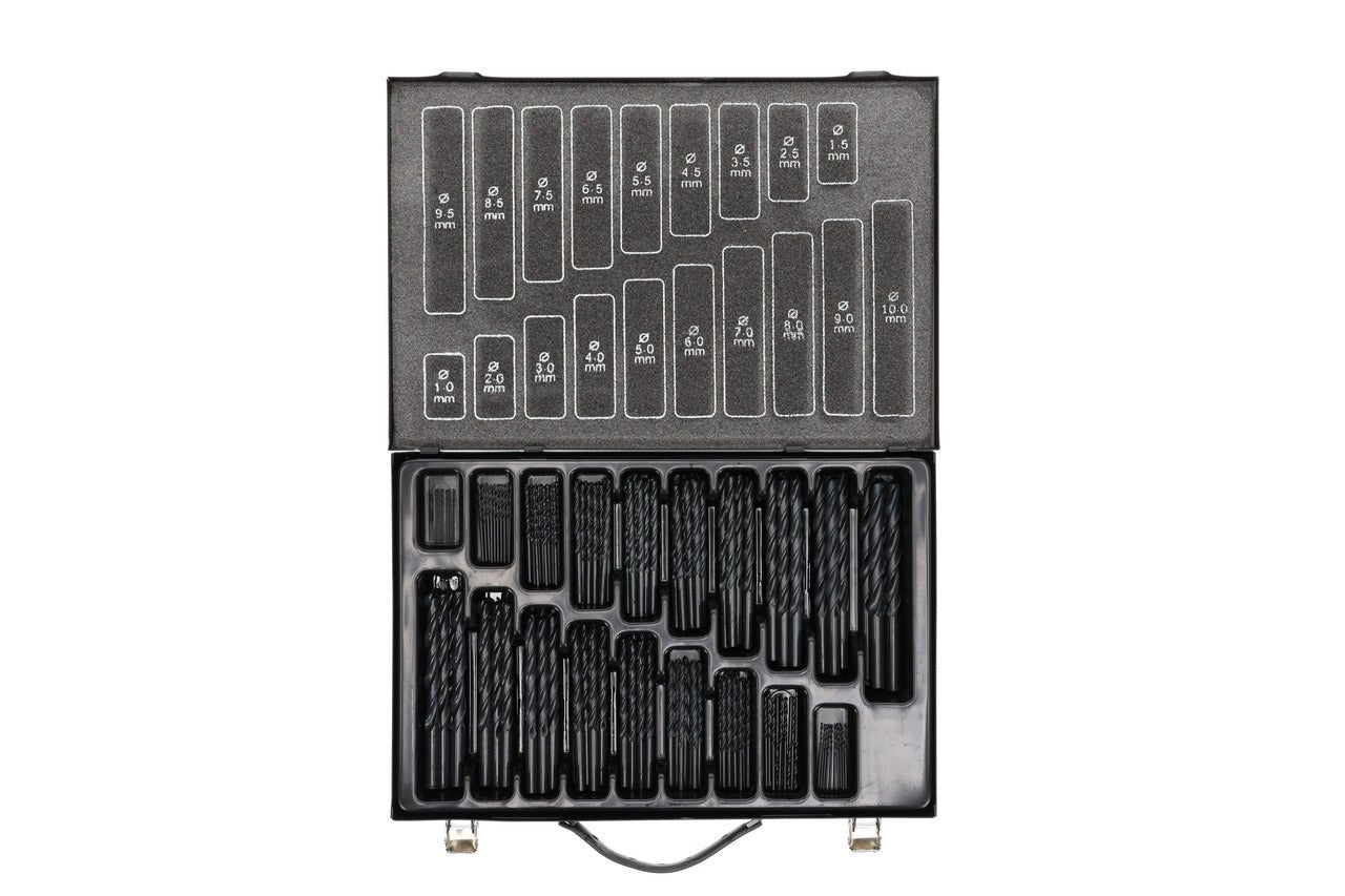 R93500170 - Juego de brocas helicoidales Ø 1 - 10 mm 0,5 mm incremento, 170 piezas - Ferrotecnia