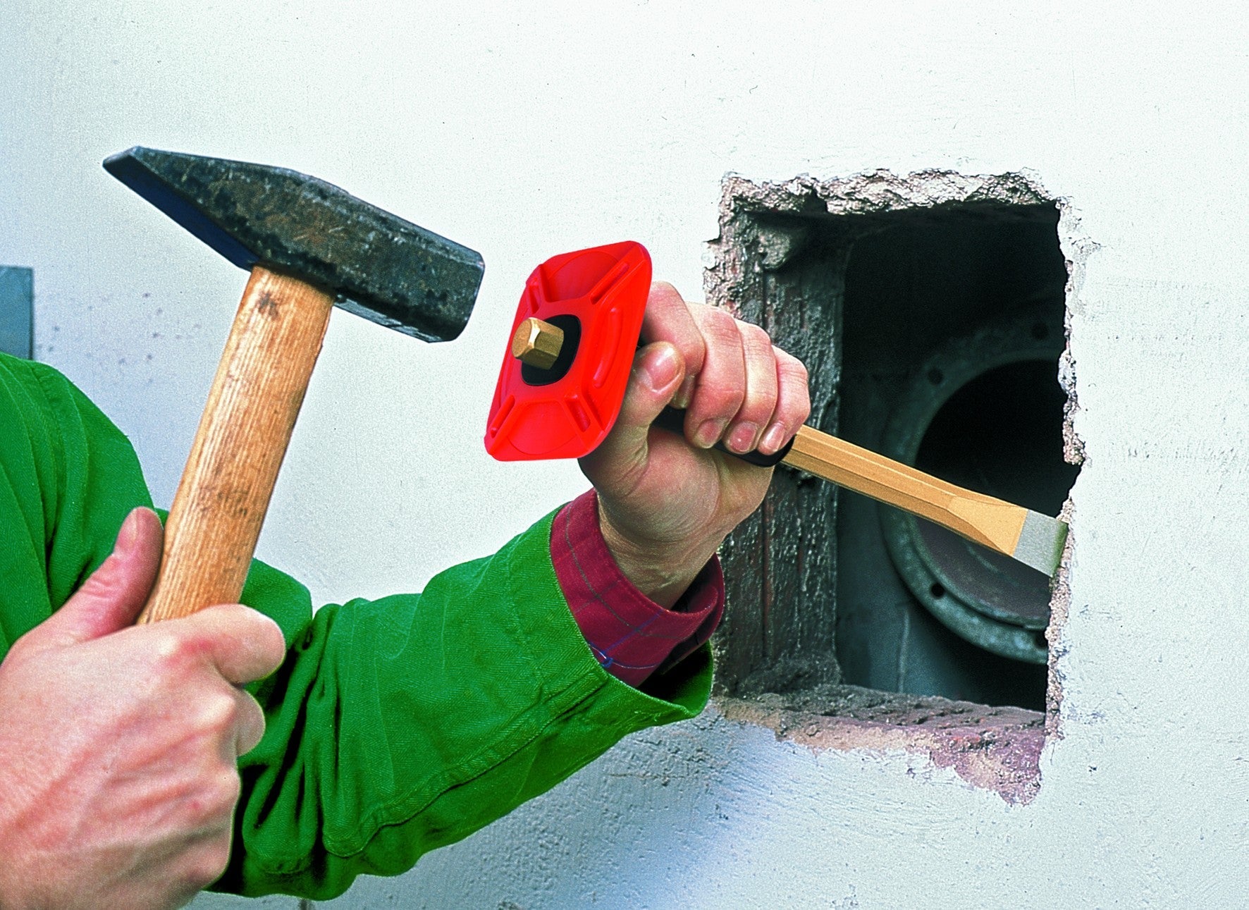 Rennsteig 3513500 - Cincel octogonal con empuñadura protectora 350 mm - Ferrotecnia