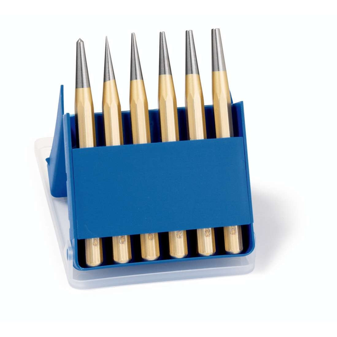 Rennsteig 424 140 0 - Estuche metálico con 6 botadores cónicos octogonales Rennsteig