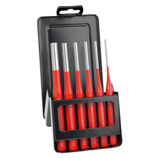 Rennsteig 425 530 6 - Estuche metálico con 6 botadores cilíndricos octogonales Rennsteig