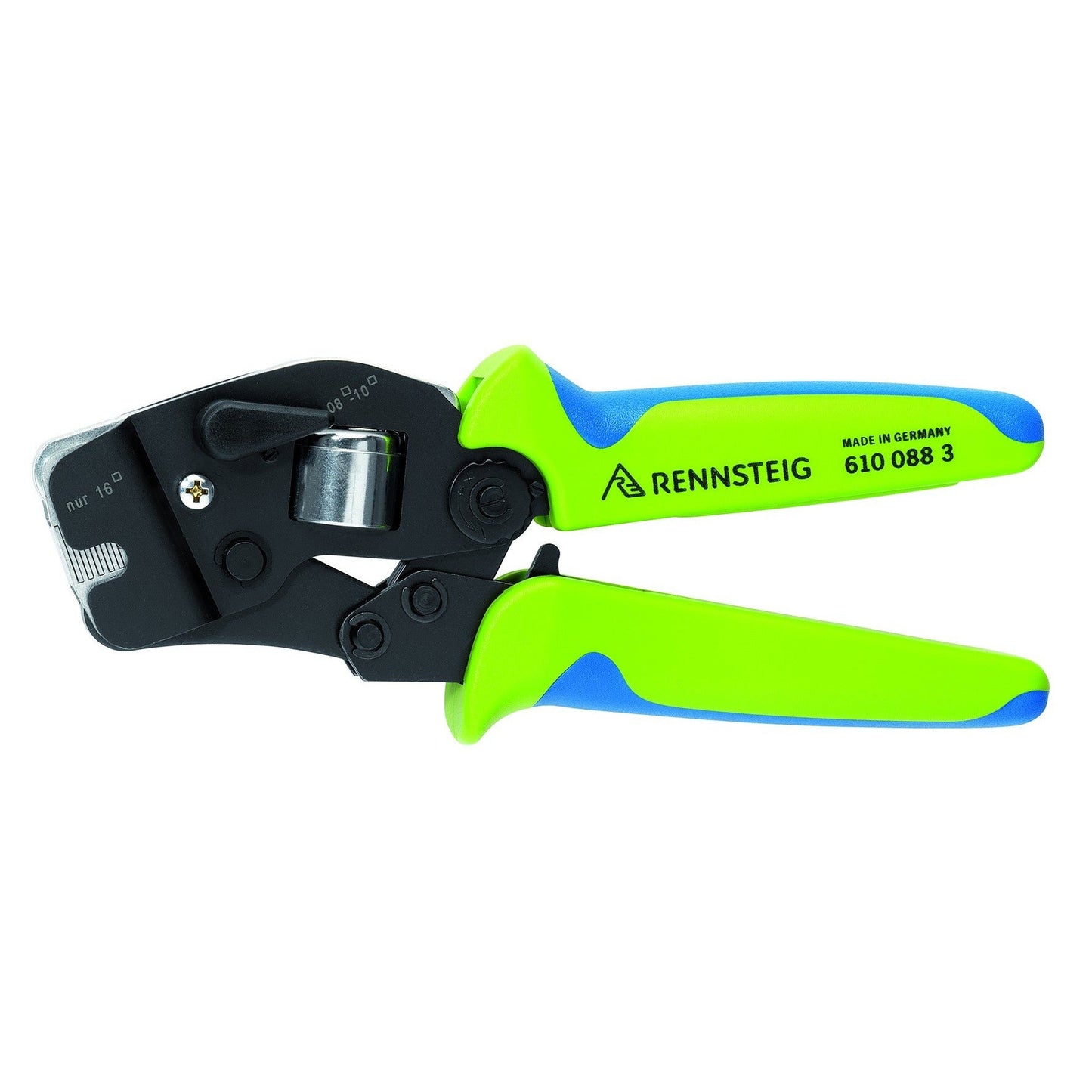 Rennsteig 610 088 3 - Pince à sertir auto-ajustable Rennsteig pour embouts creux de 0,08 à 10/16 mm2 (sertissage avant carré)