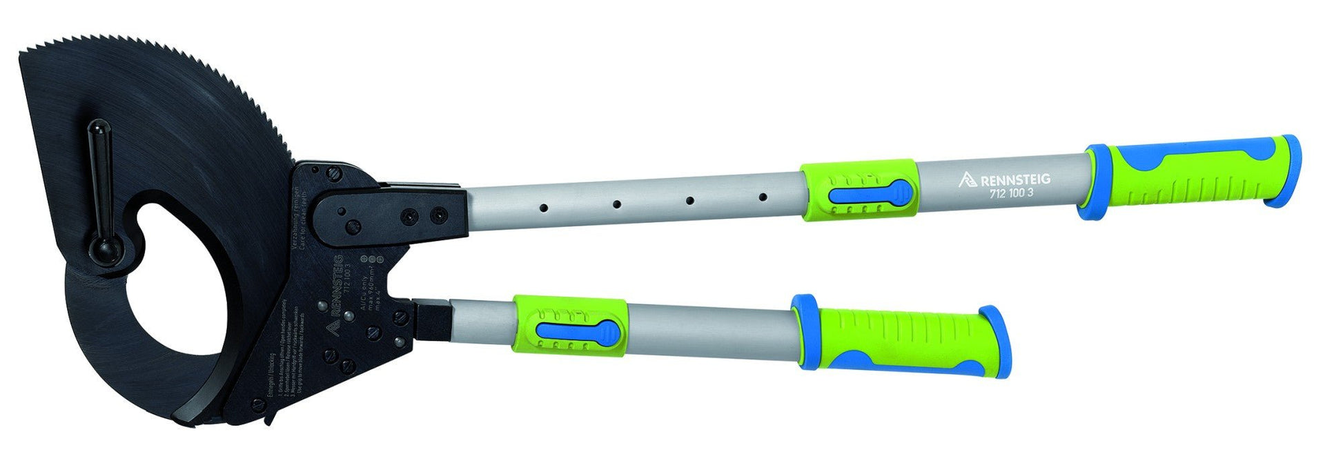 Rennsteig 7121003 - Cortacables de carraca con mangos telescópicos 100 mm - Ferrotecnia